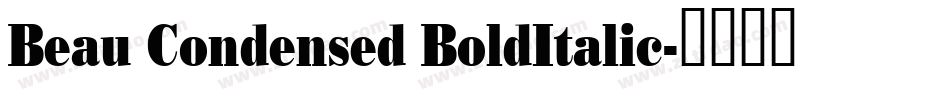 Beau Condensed BoldItalic字体转换